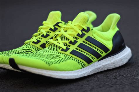 adidas bright yellow shoes.